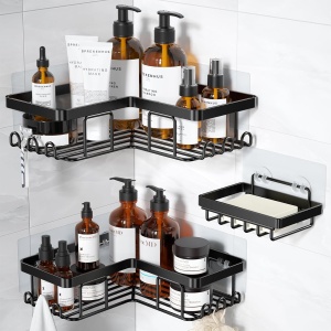 YASONIC Corner Adhesive Shower Caddy, Rustproof YS-K-403